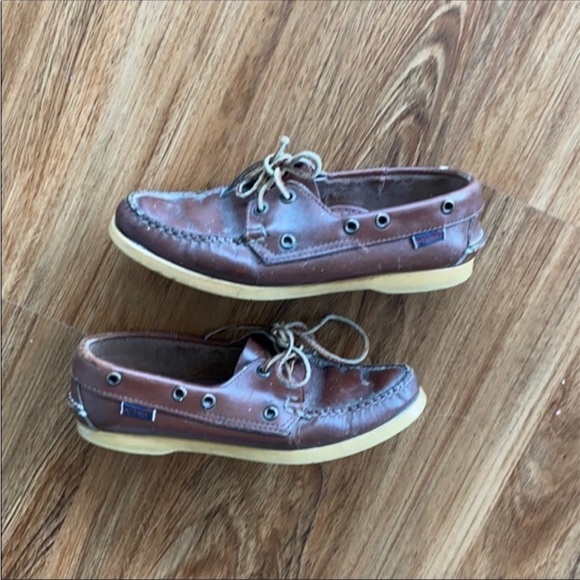 Portland Waxed Brown & Honey Vintage Sebago Docksides Women’s 7.5 - Picture 12 of 16